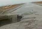 लगातार हो रही बारिश से जय प्रभा सेतु का किनारा धंसा, बिहार से यूपी का संपर्क कटा