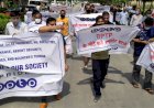 बीपीटीपी की मनमानी से परेशान निवासियों ने किया प्रदर्शन