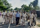 मोहर्रम पर्व को लेकर प्रशासन की तरफ़ से फ़्लैग मार्च ।