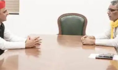 सपा और सुभासपा में हुआ गठबंधन, अखिलेश यादव से मिलकर बोले ओपी राजभर अबकी बार भाजपा साफ