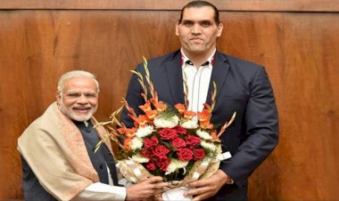 WWE रेसलर द ग्रेट खली ने थामा भाजपा का दामन: राजनीति के रिंग में उतरे WWE रेसलर द ग्रेट खली,