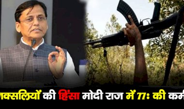 नक्सलियों की हिंसा मोदी राज में 77% की कमी,संसद में बताया प्रभावित इलाकों में विकास को कैसे दी रफ्तार